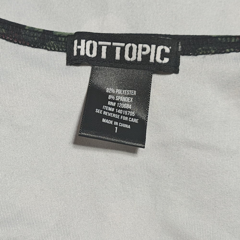 Hot Topic Black Dress with Skull and Rose Pattern - Picture 3 of 3